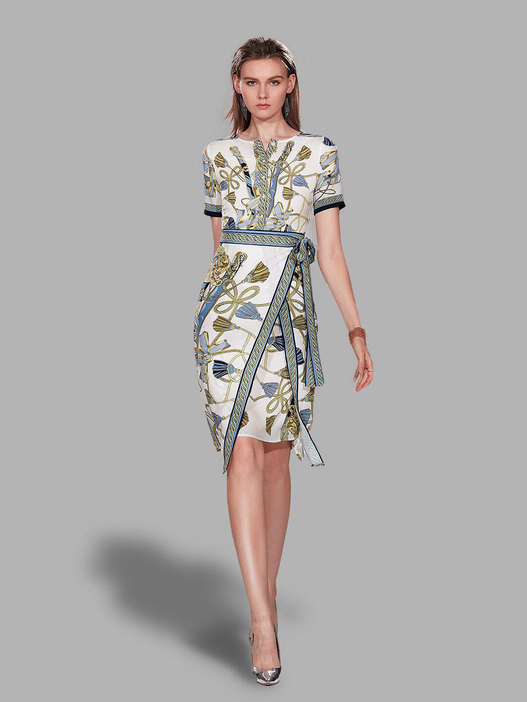 jc collection women multicoloured ethnic motifs sheath dress