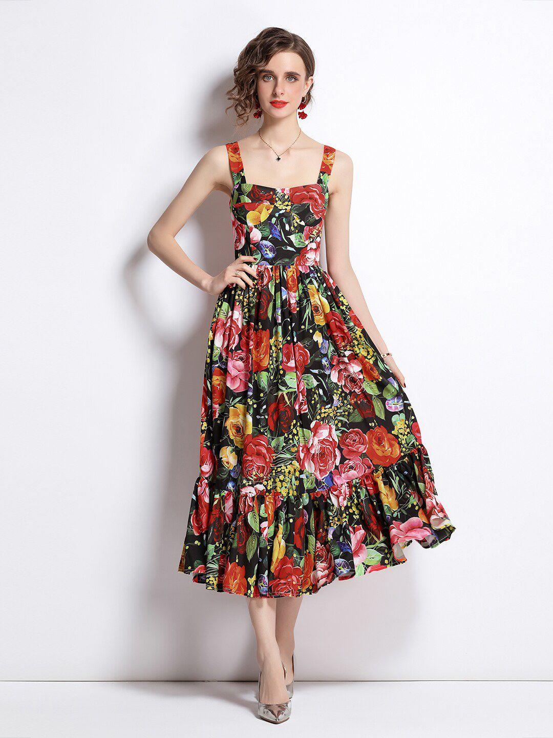 jc collection women multicoloured floral midi dress