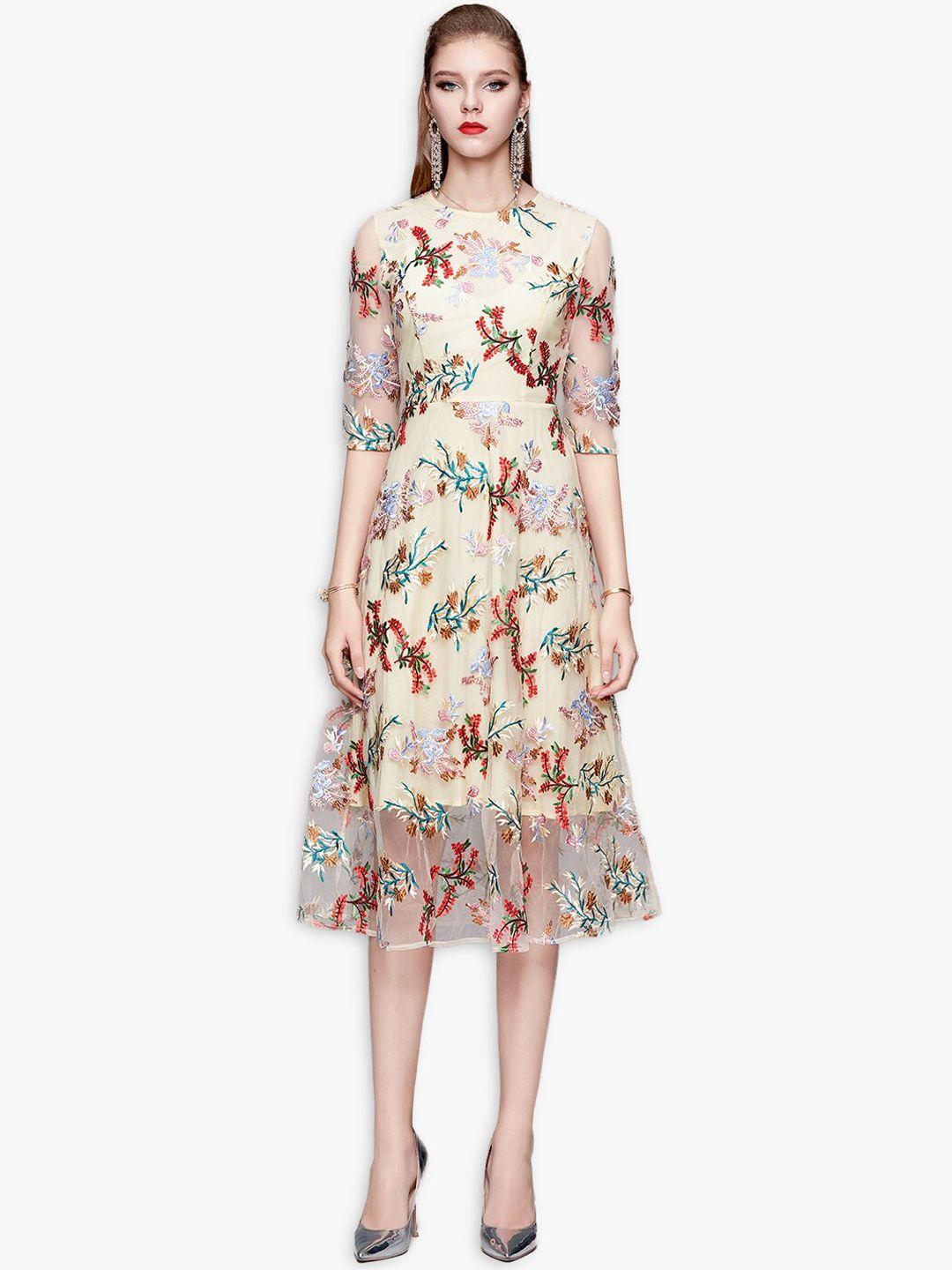 jc collection women multicoloured floral midi dress