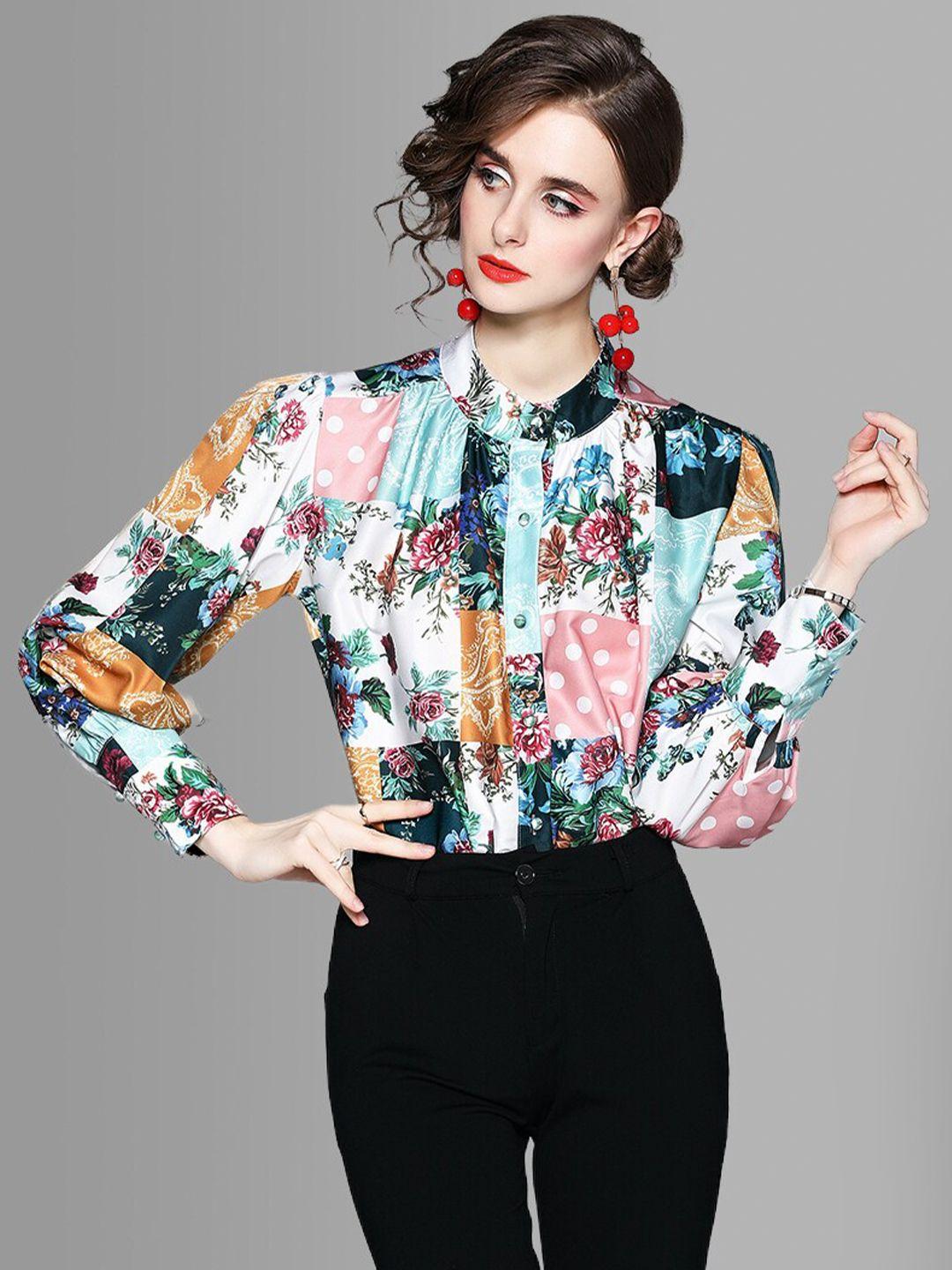 jc collection women multicoloured floral printed casual shirt
