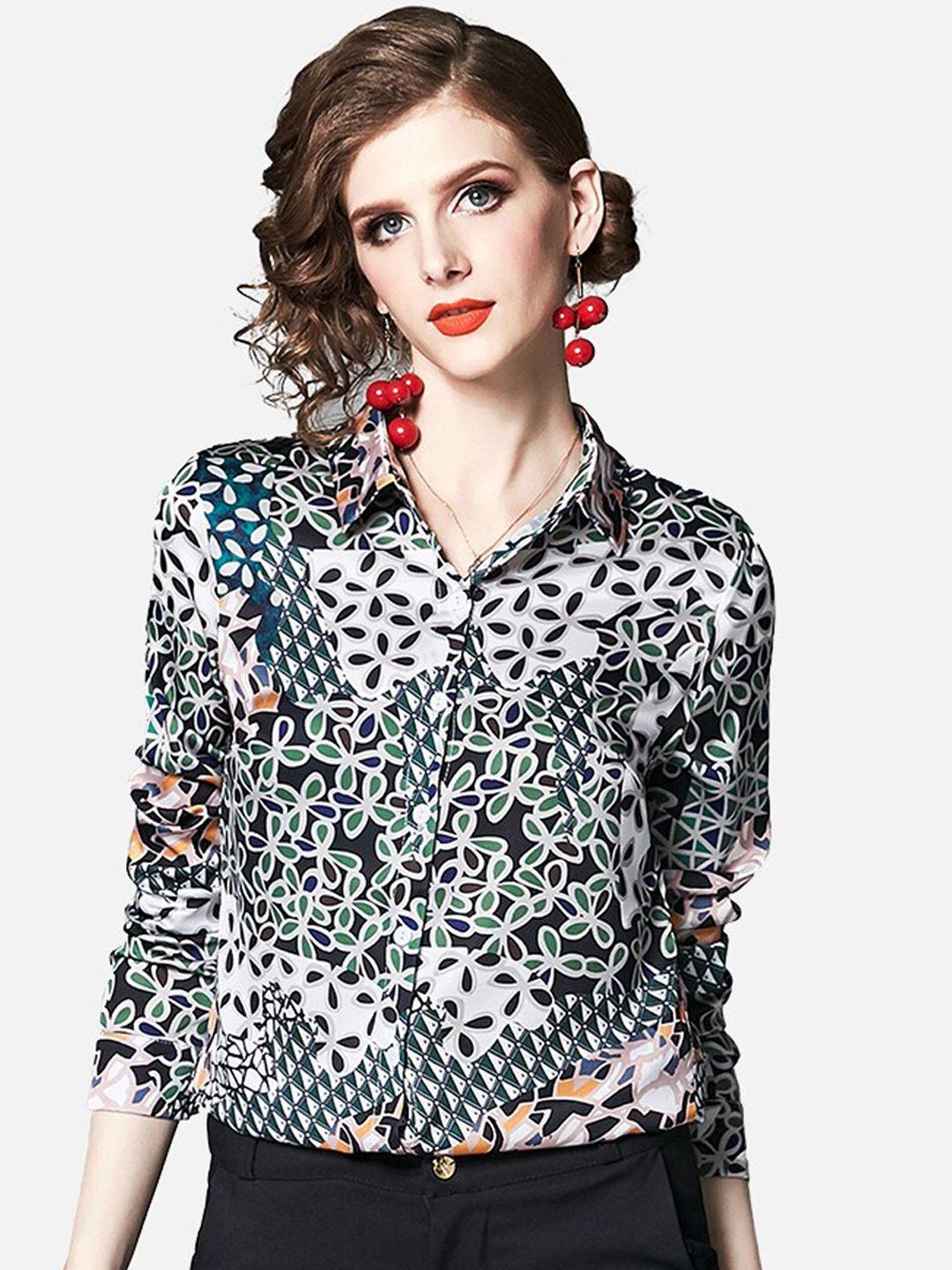 jc collection women multicoloured opaque printed casual shirt