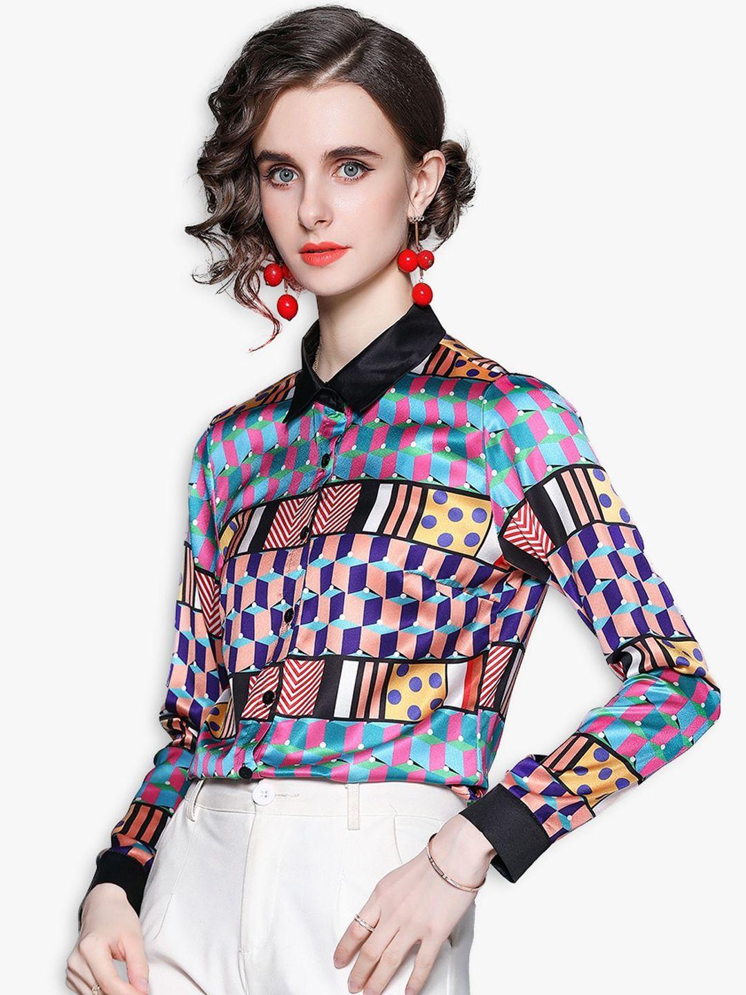 jc collection women multicoloured printed casual shirt