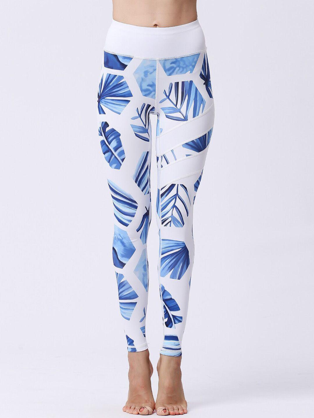 jc collection women printed ankle-length gym tights