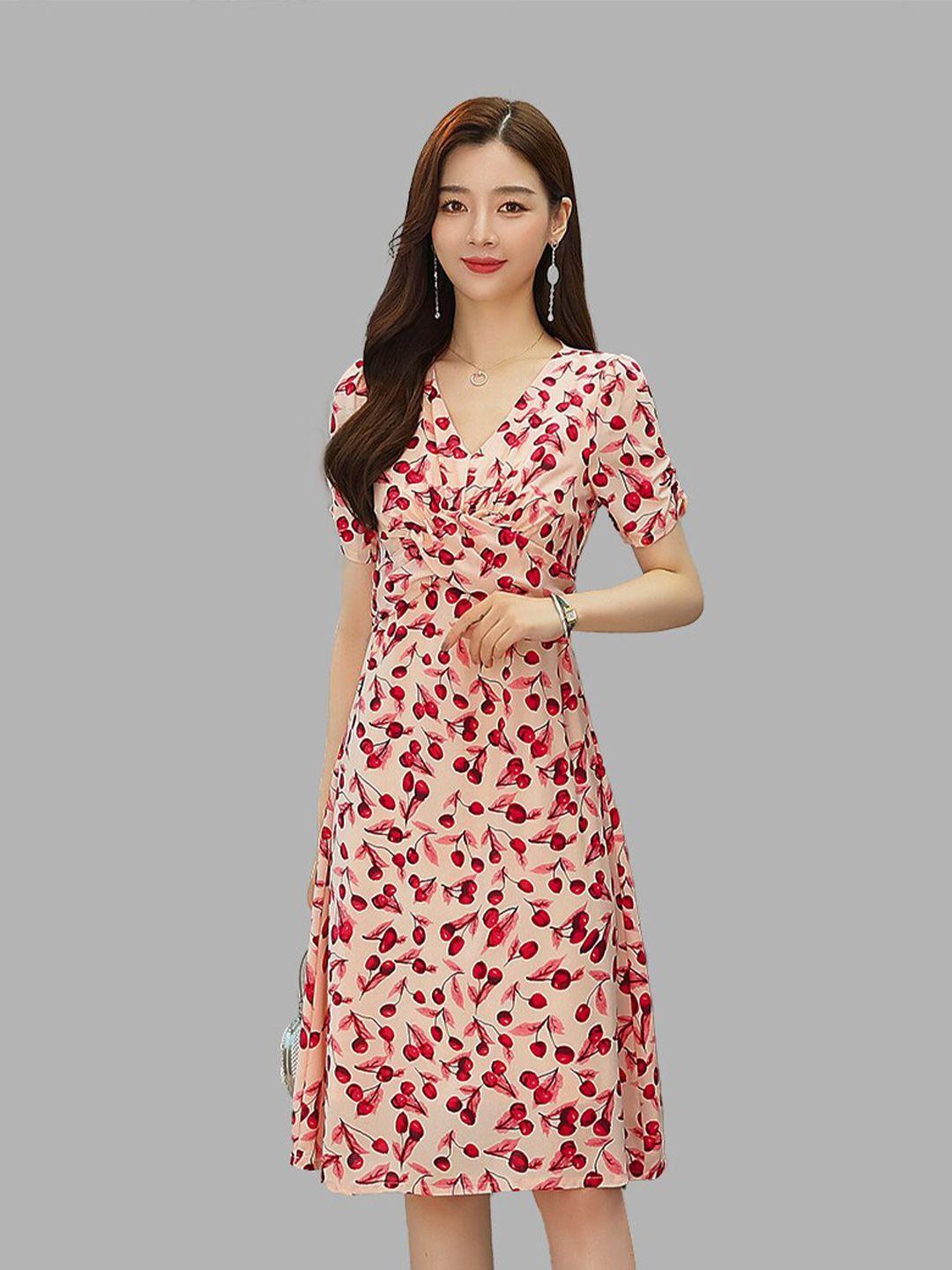 jc collection women red floral dress