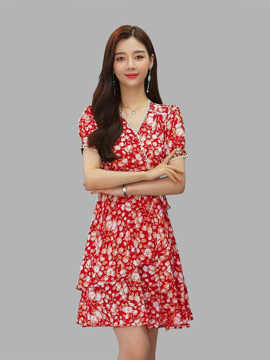 jc collection women red floral dress