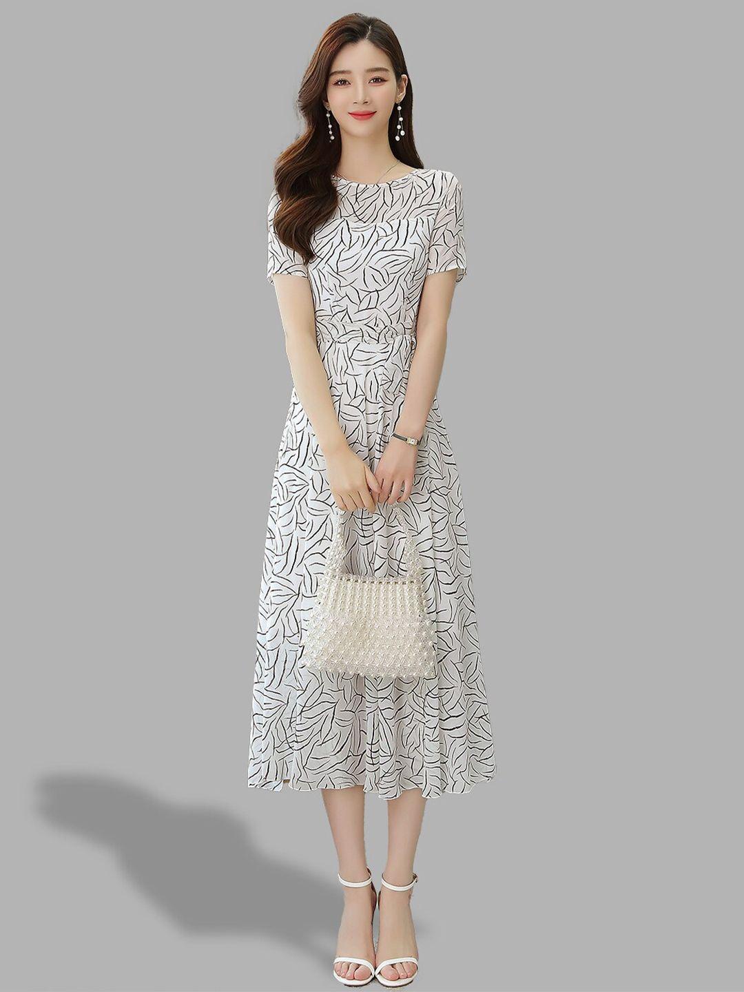 jc collection women white printed midi dress