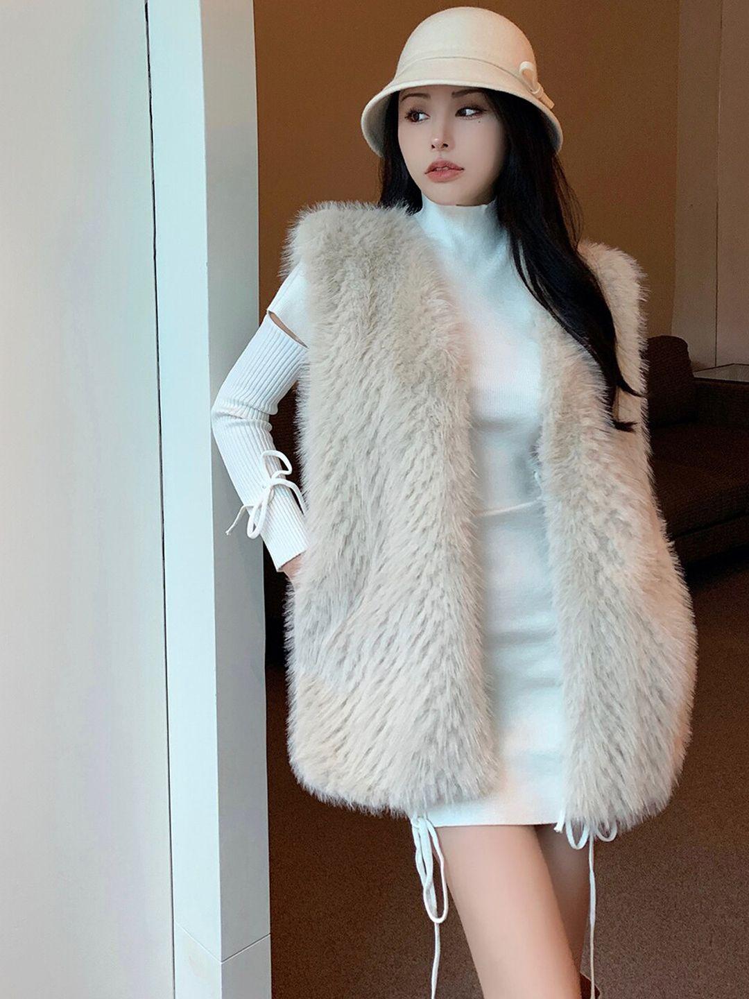 jc mode knitted front open sweater