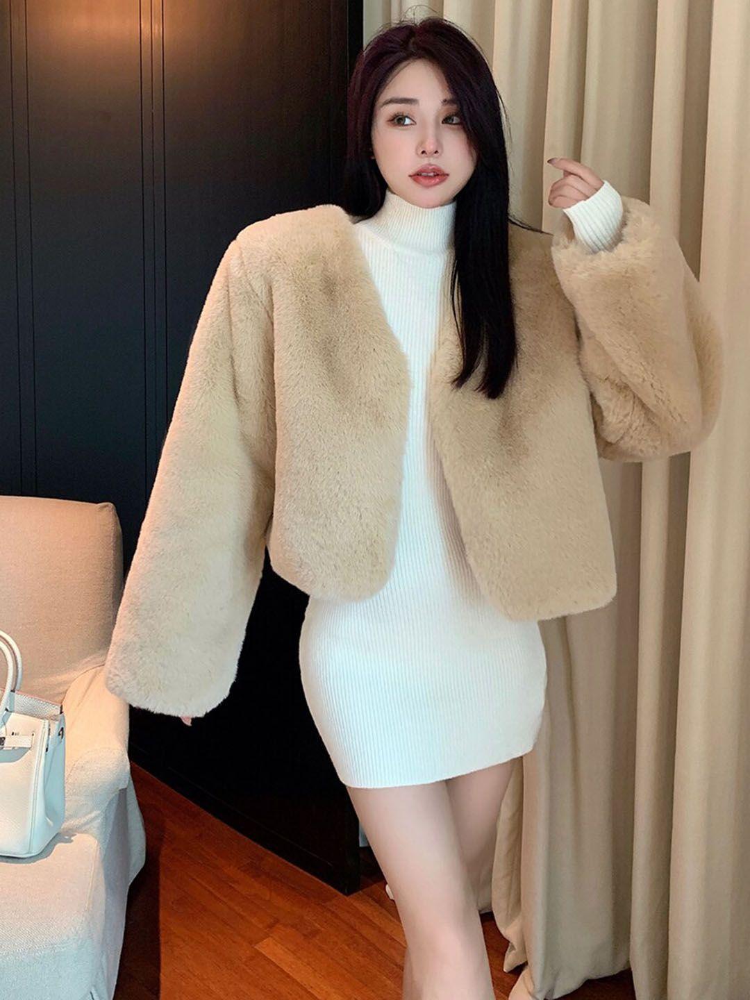 jc mode knitted front open sweater