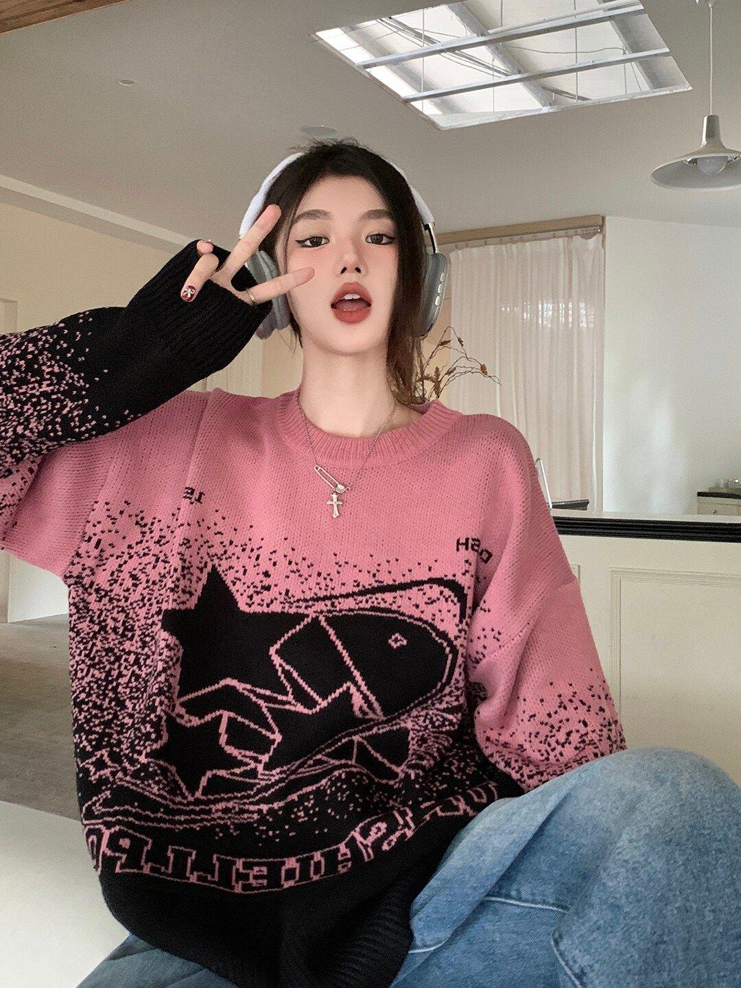 jc mode self design long sleeves pullover