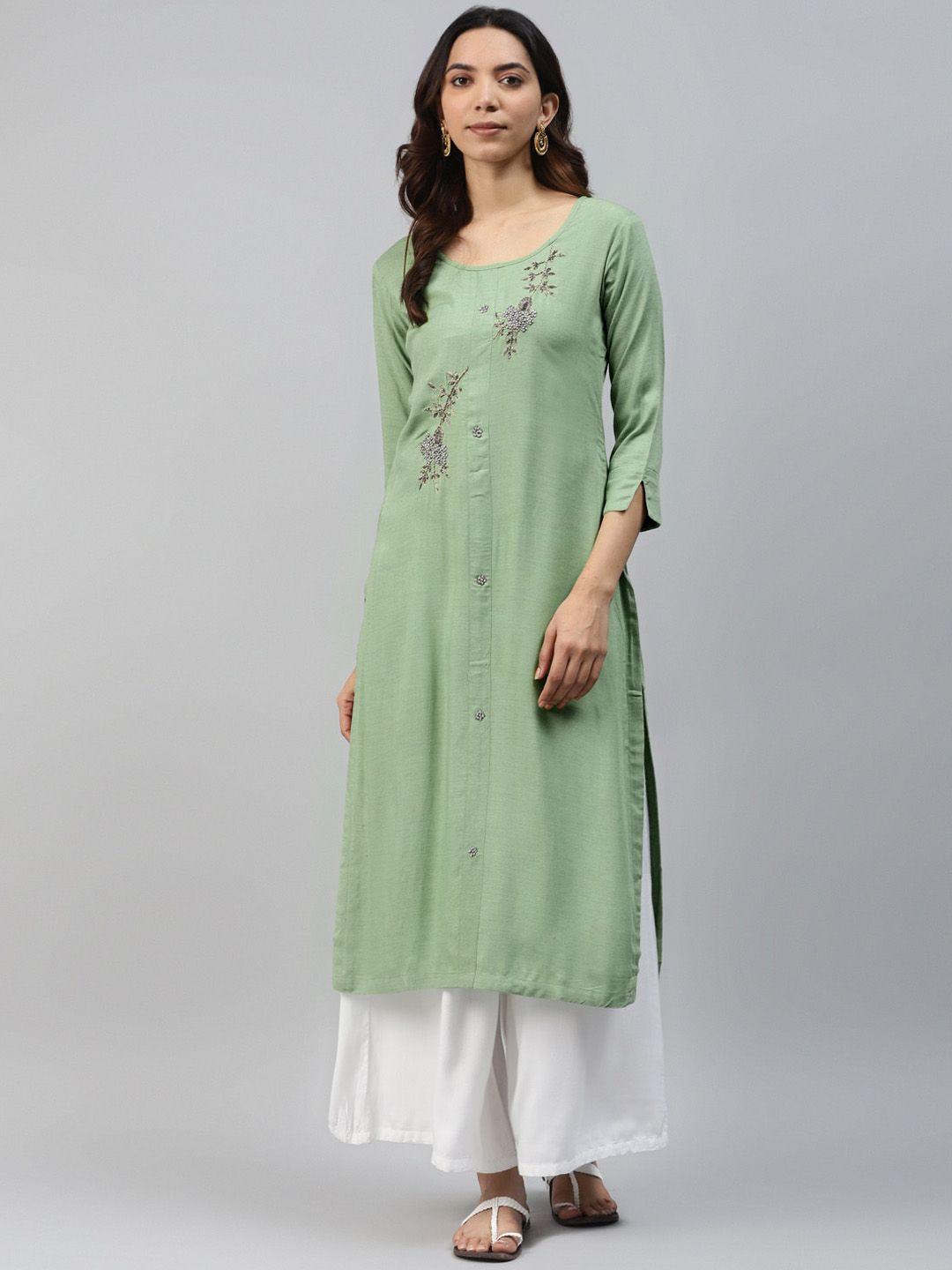 jc4u floral embroidered zardozi straight kurta