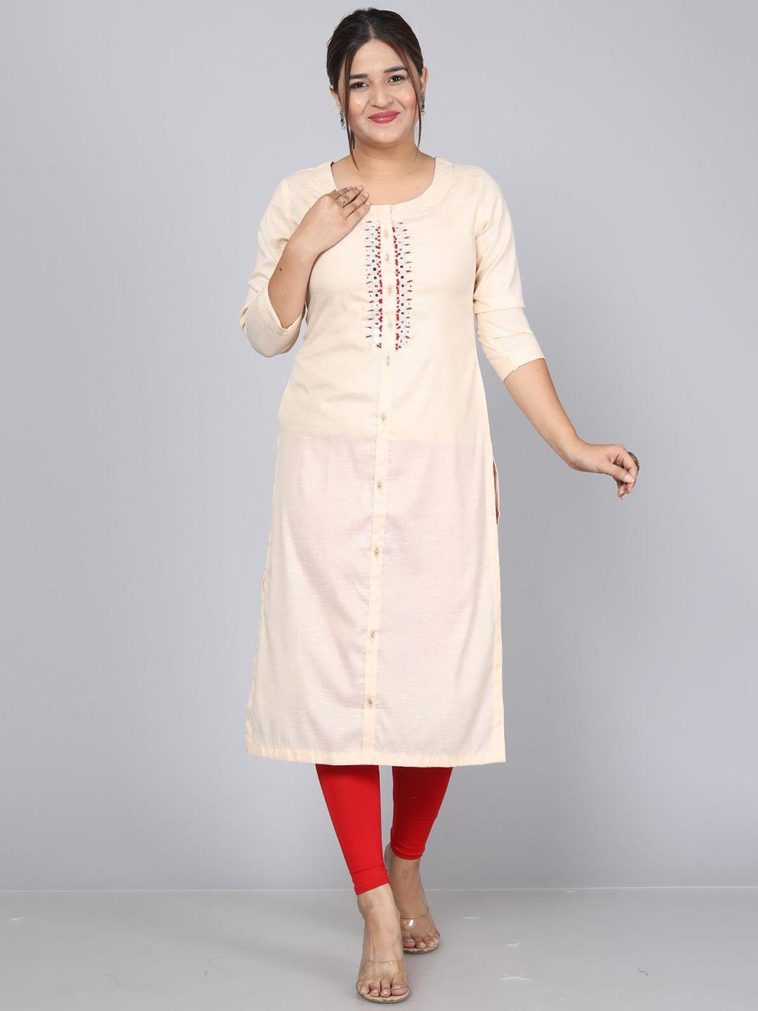 jc4u thread work cotton kurta