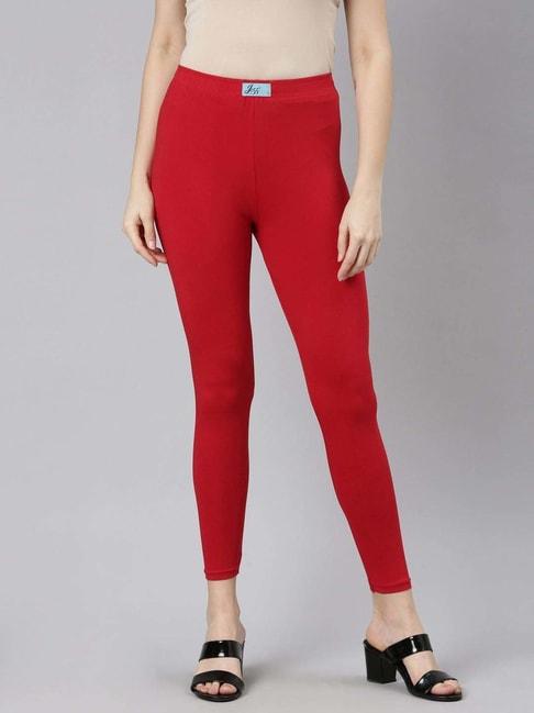 jcss red cotton leggings