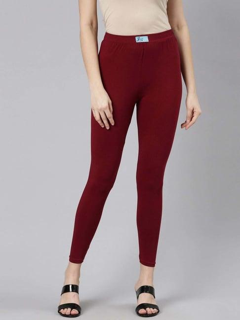 jcss maroon cotton leggings