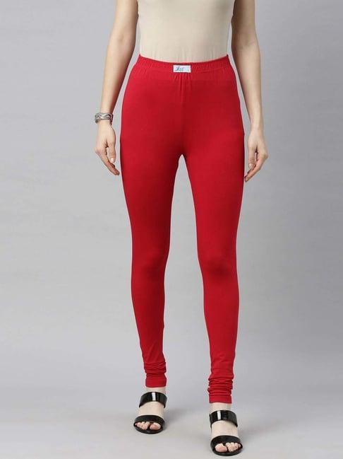 jcss red cotton leggings