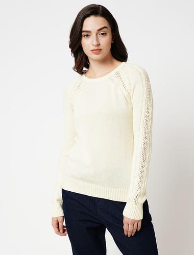 jdy by only beige pullover