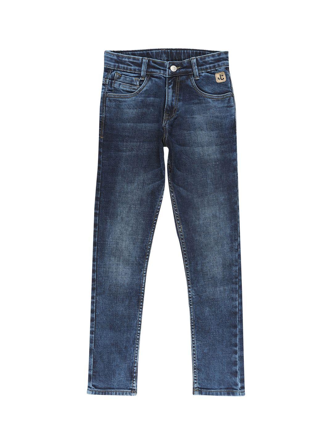 jean cafe boys blue slim fit heavy fade jeans