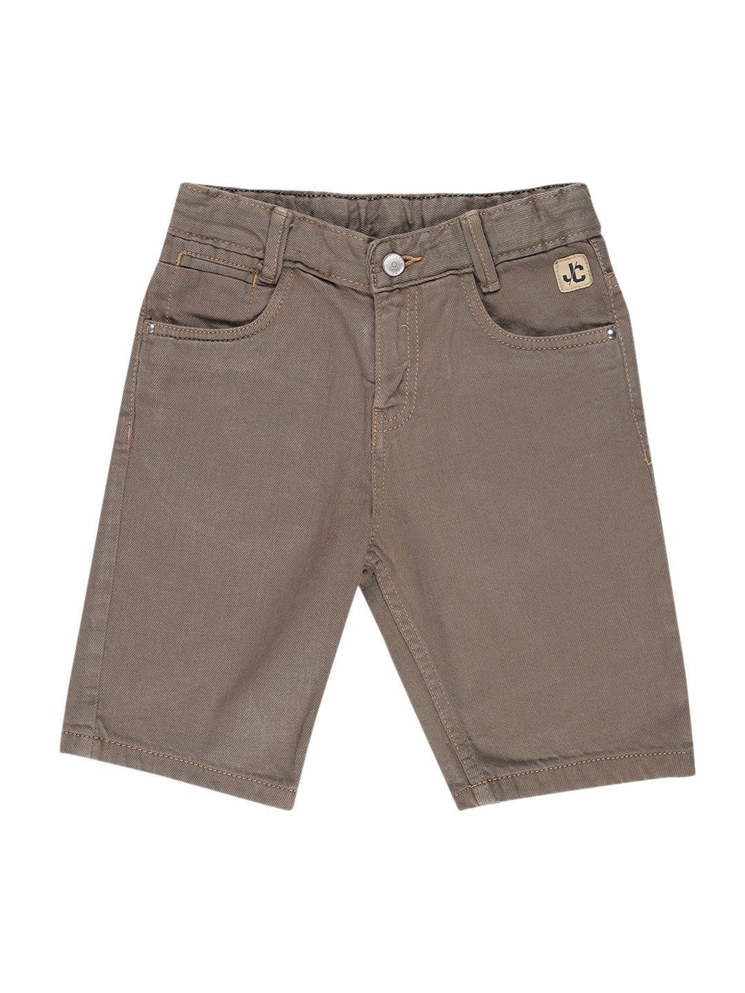 jean cafe boys green slim fit denim shorts 98% cotton