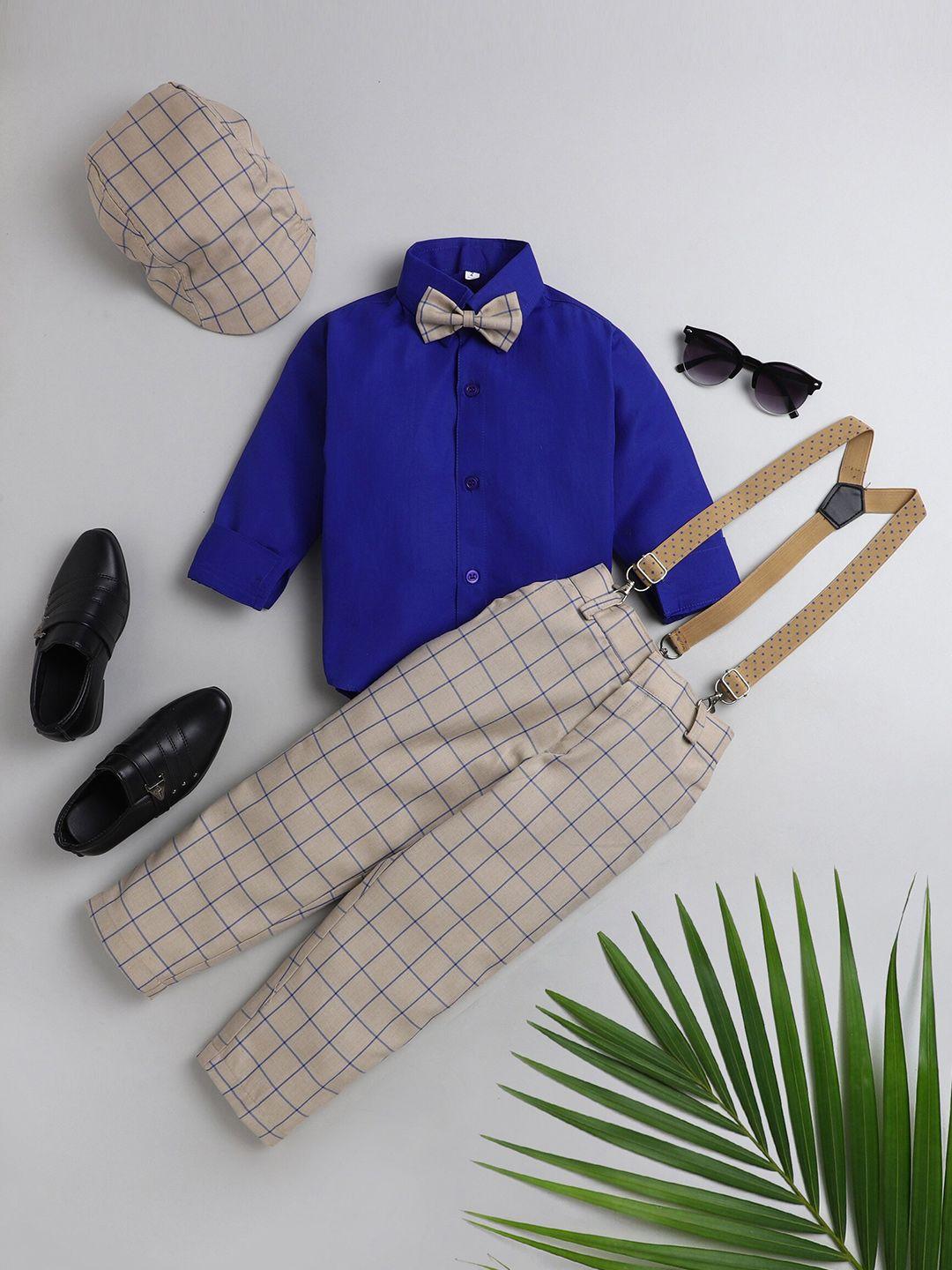 jeetethnics-boys-beige-&-blue-shirt-&-trouser-with-suspenders