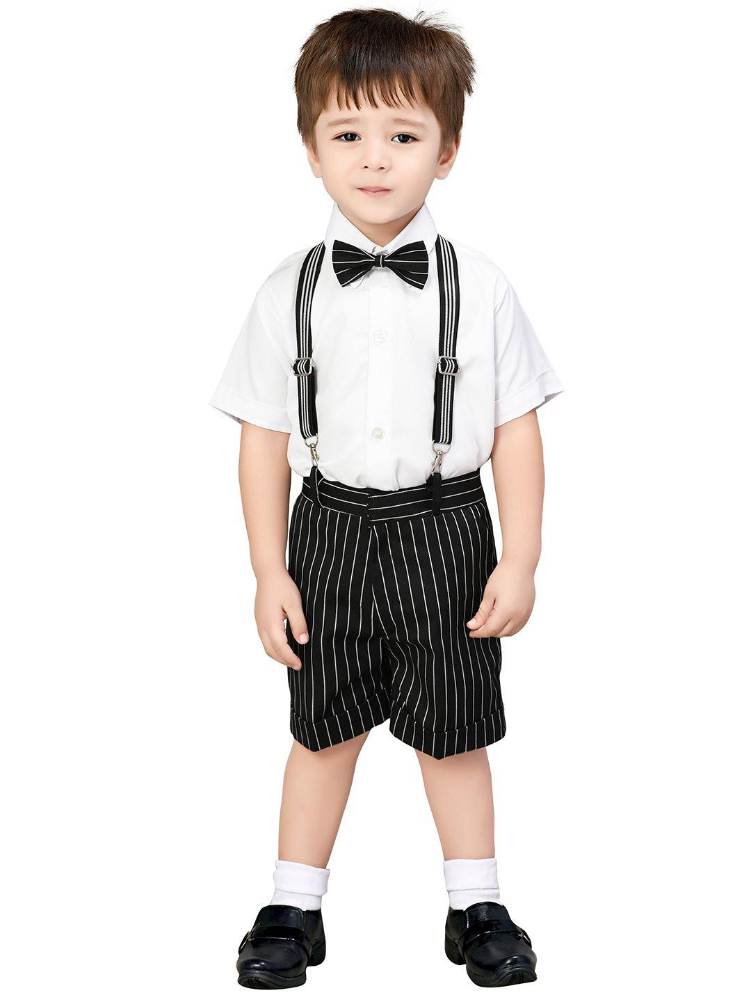 jeetethnics-boys-black-&-white-shirt-with-shorts-clothing-set