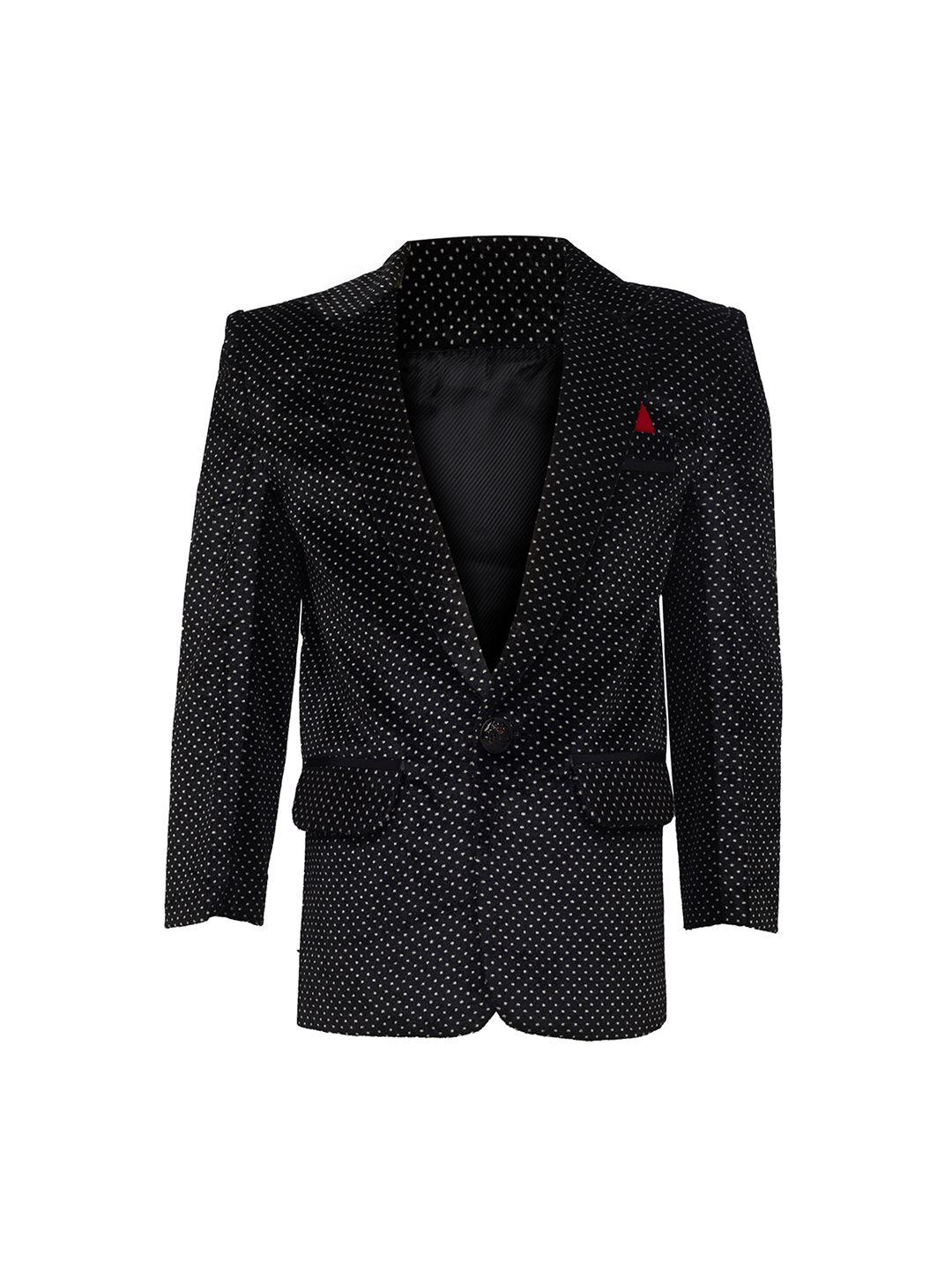 jeetethnics boys black self-design blazer