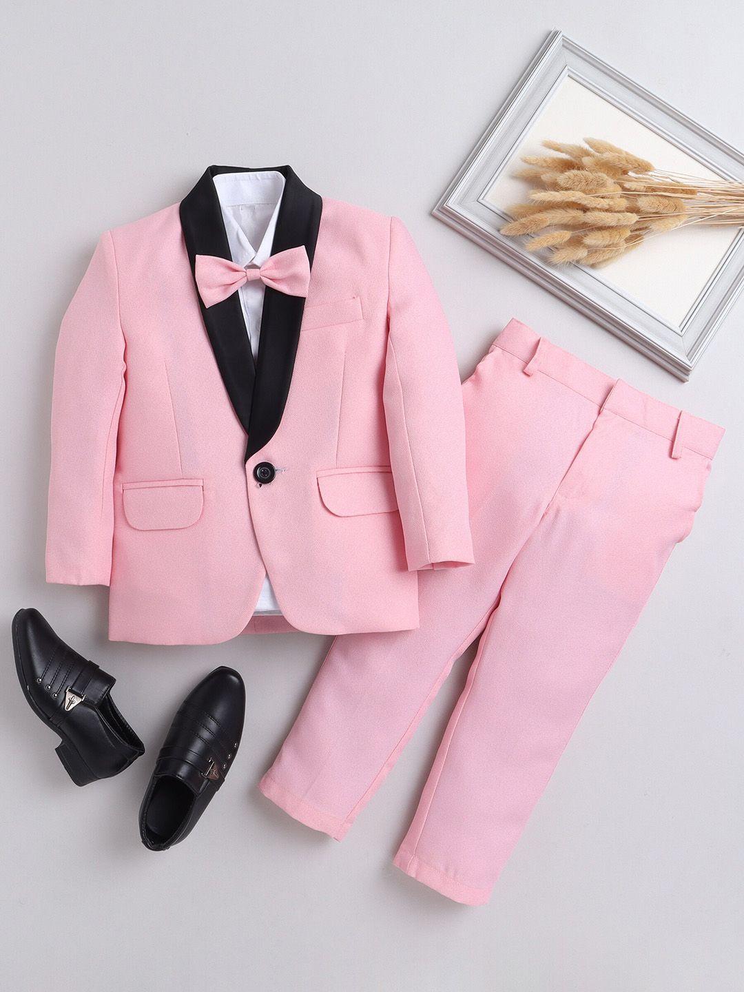 jeetethnics boys single-breasted 5 piece party suits