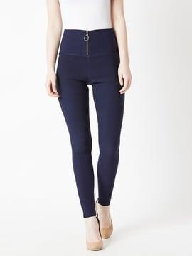 jeggings with front-zipper