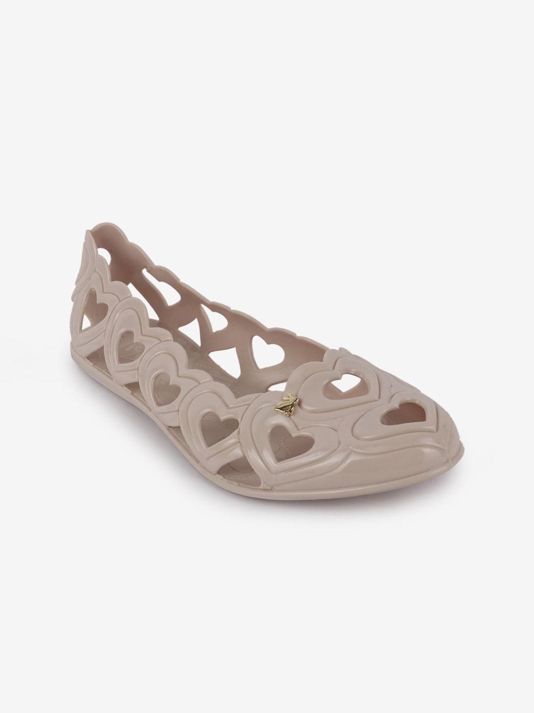 jelly bunny women nude ballerinas with laser cuts flats