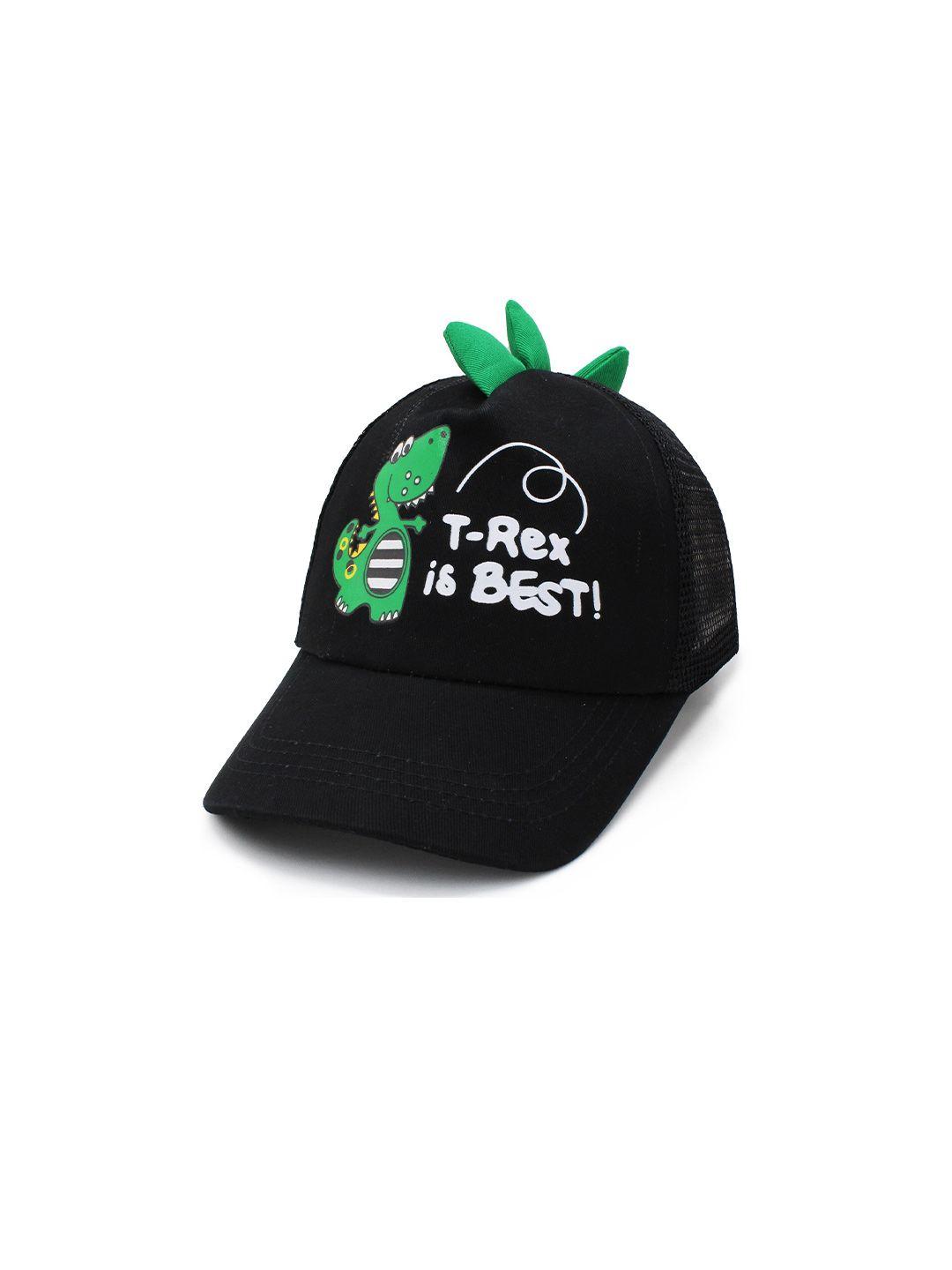 jenna boys black & green printed baseball cap