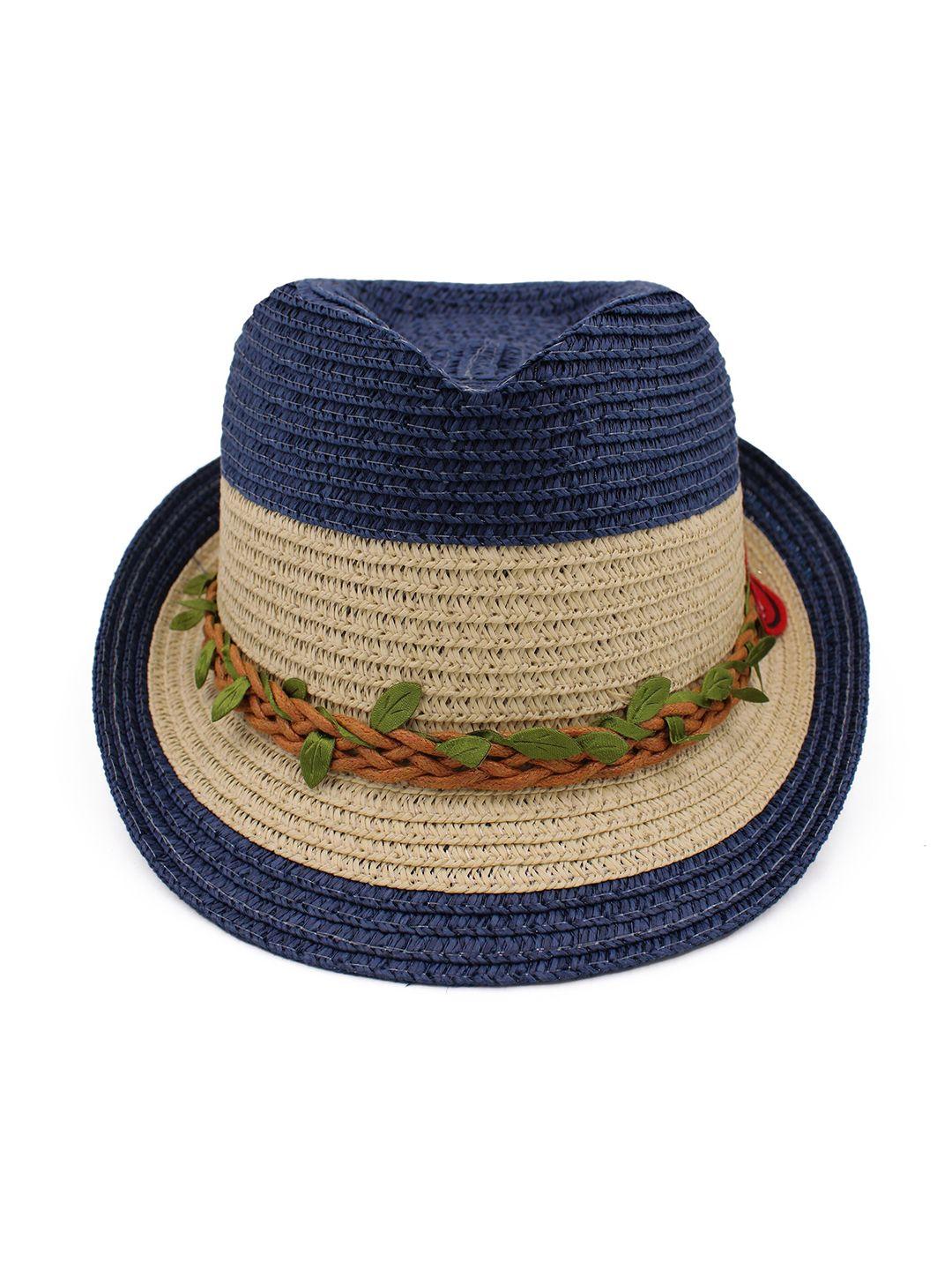 jenna kids colourblocked threaded & applique trilby hat