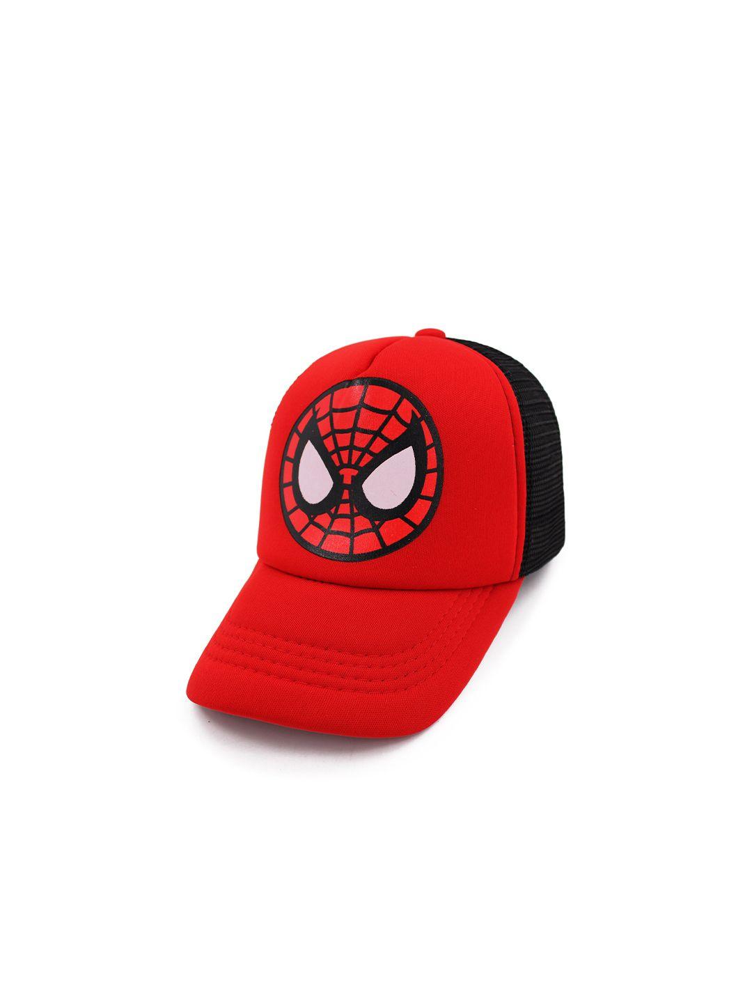 jenna boys red & black printed baseball cap