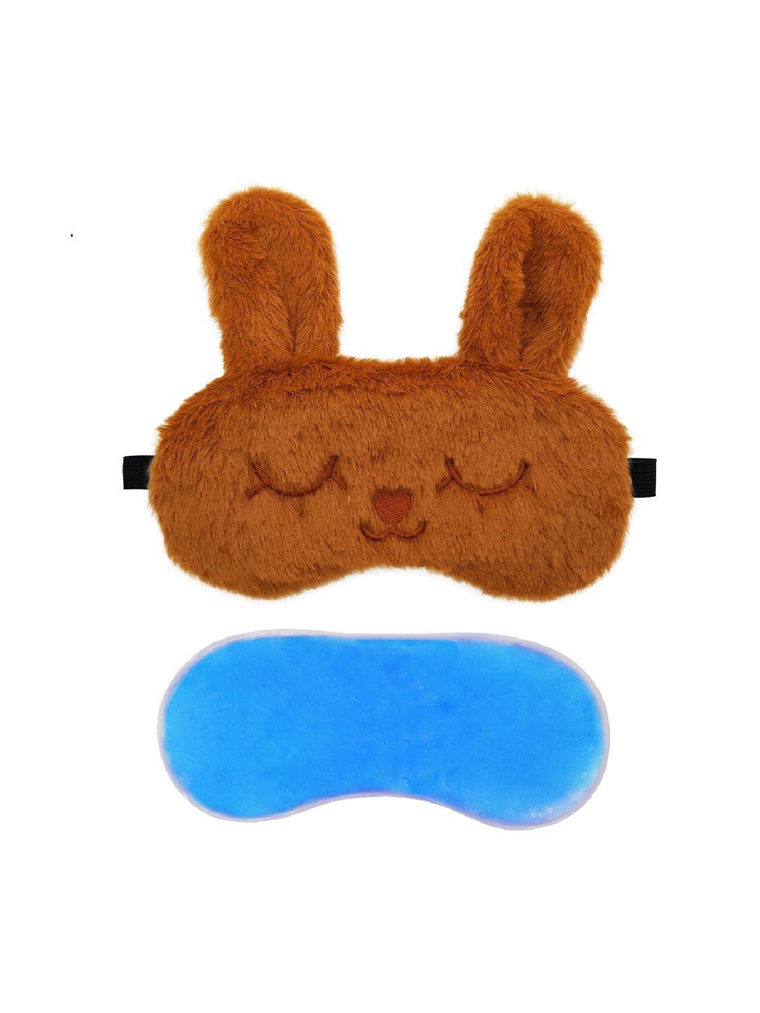 jenna fur bunny sleeping eye mask with ice gel