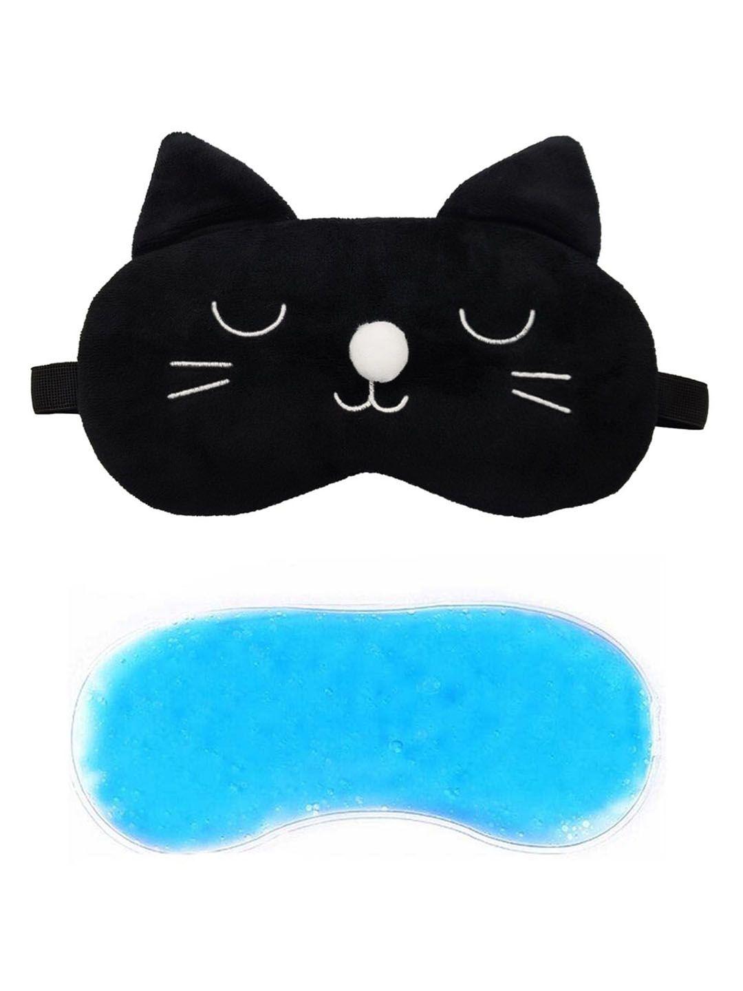 jenna fur cat sleeping eye mask with ice gel