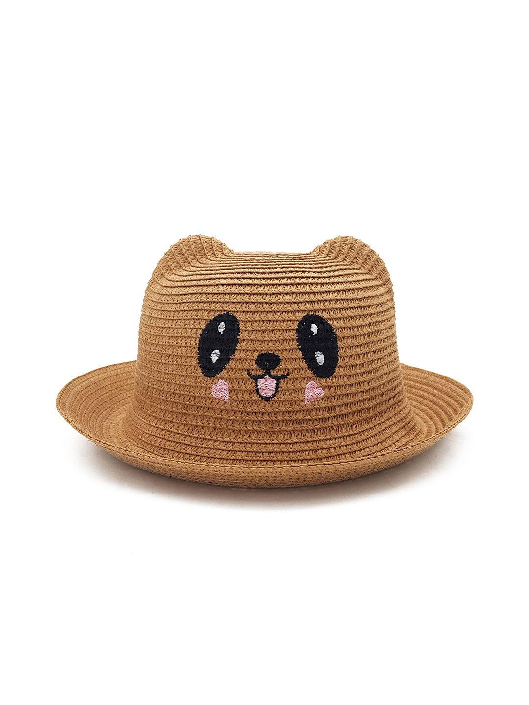jenna kids cute face embellished straw hat