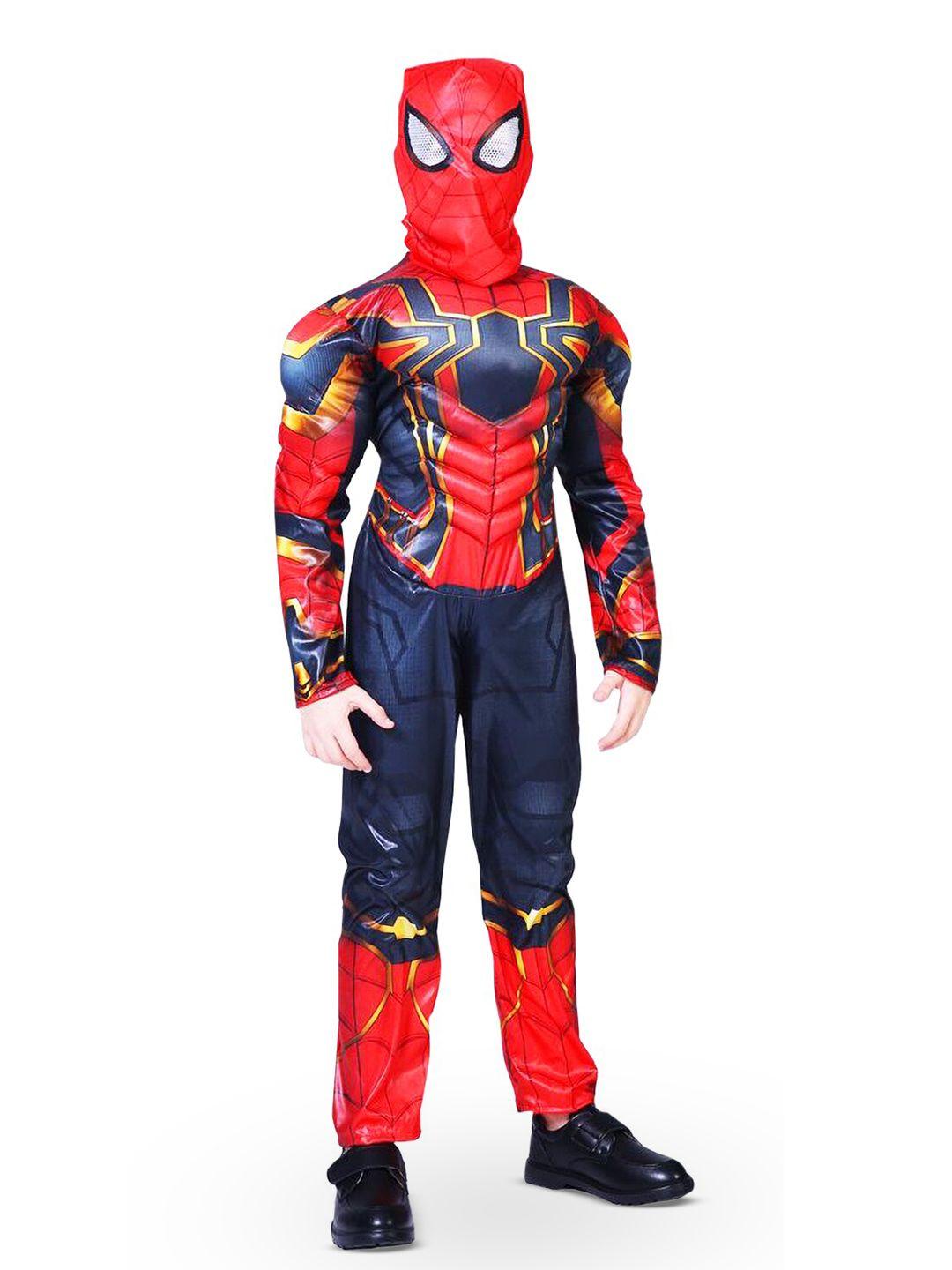 jenna kids muscular arms halloween iron spiderman costume with face mask
