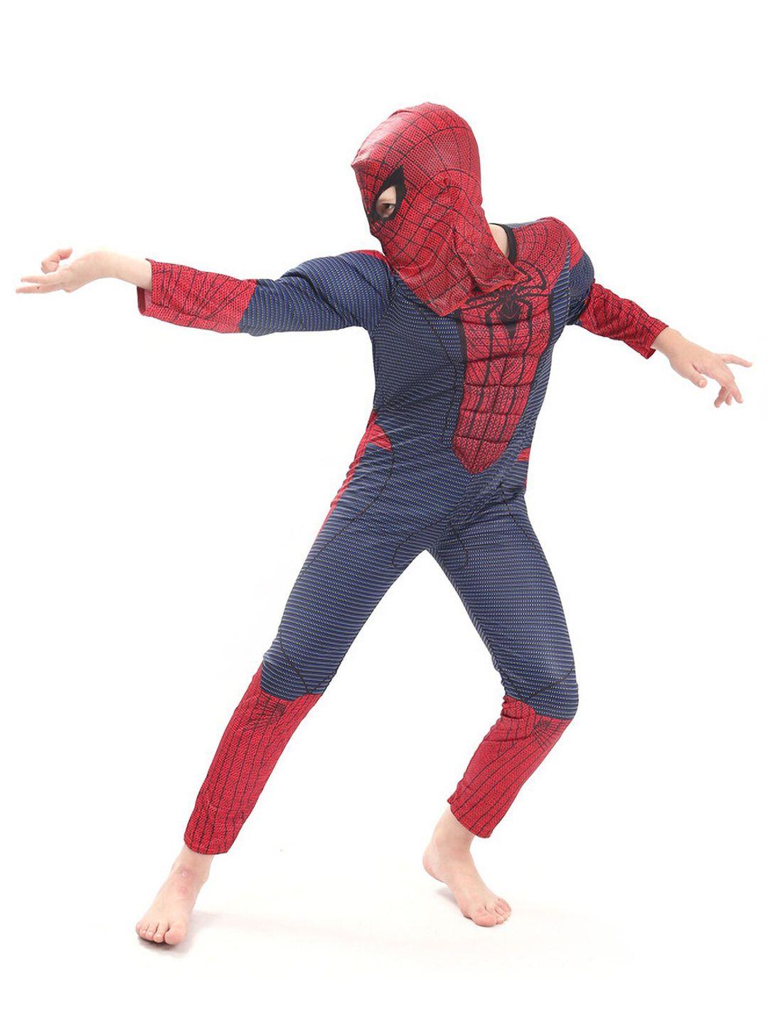 jenna kids muscular arms halloween spiderman costume with face mask