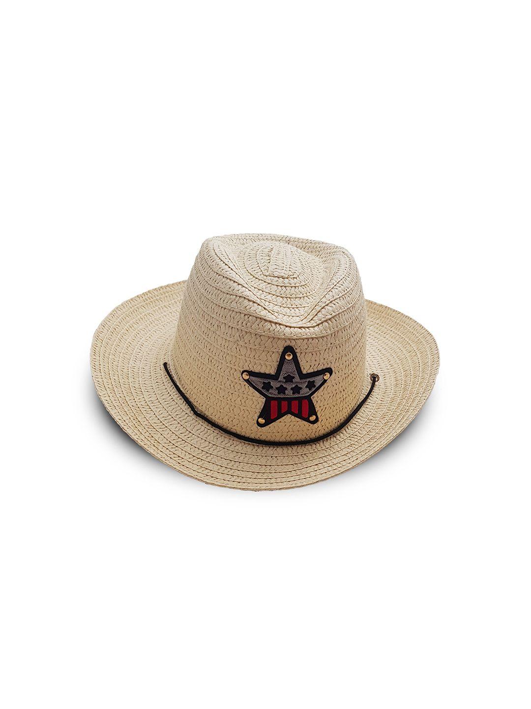 jenna kids sheriff design basket weave fedora hat