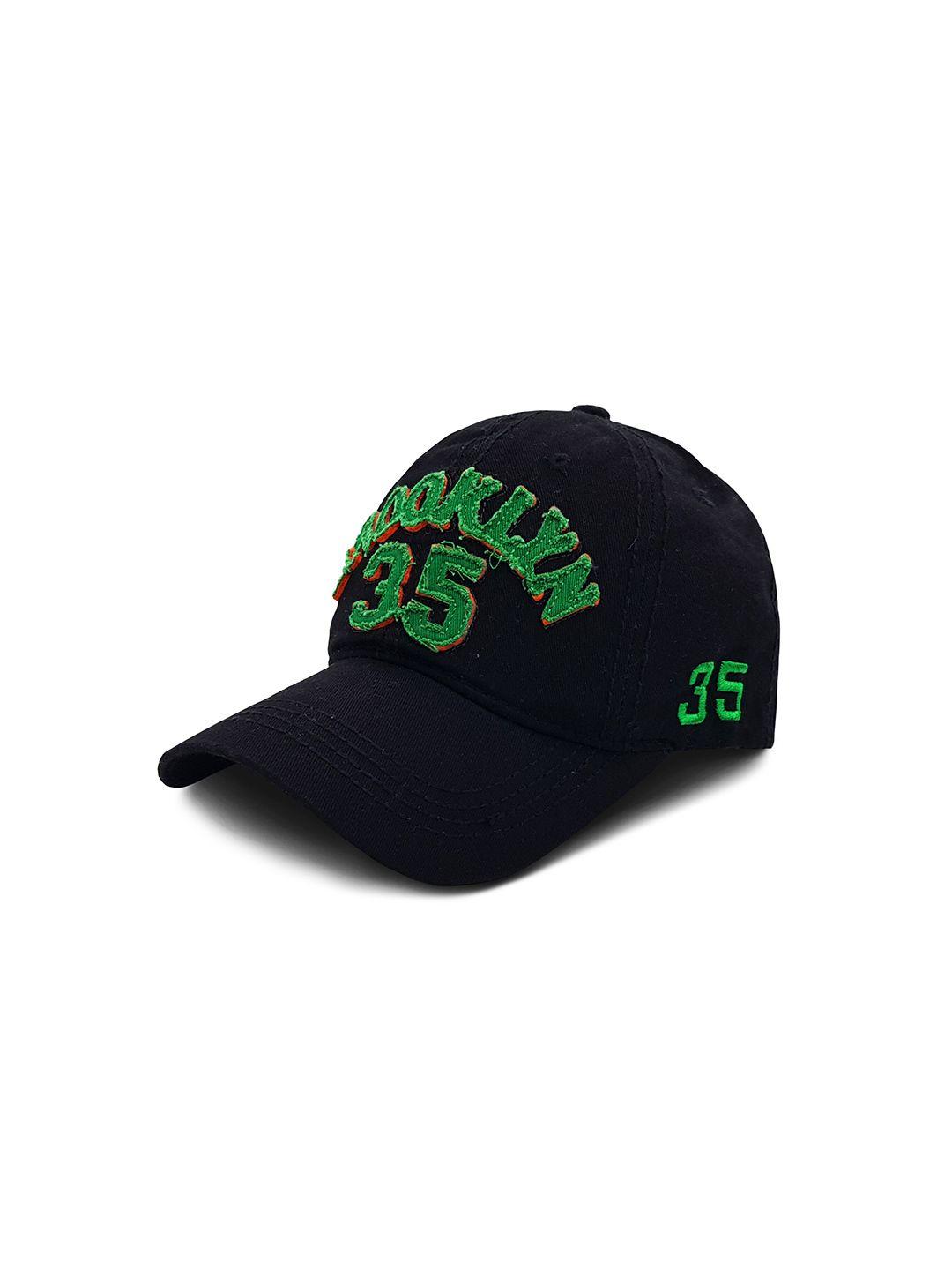 jenna men black & green embroidered baseball cap