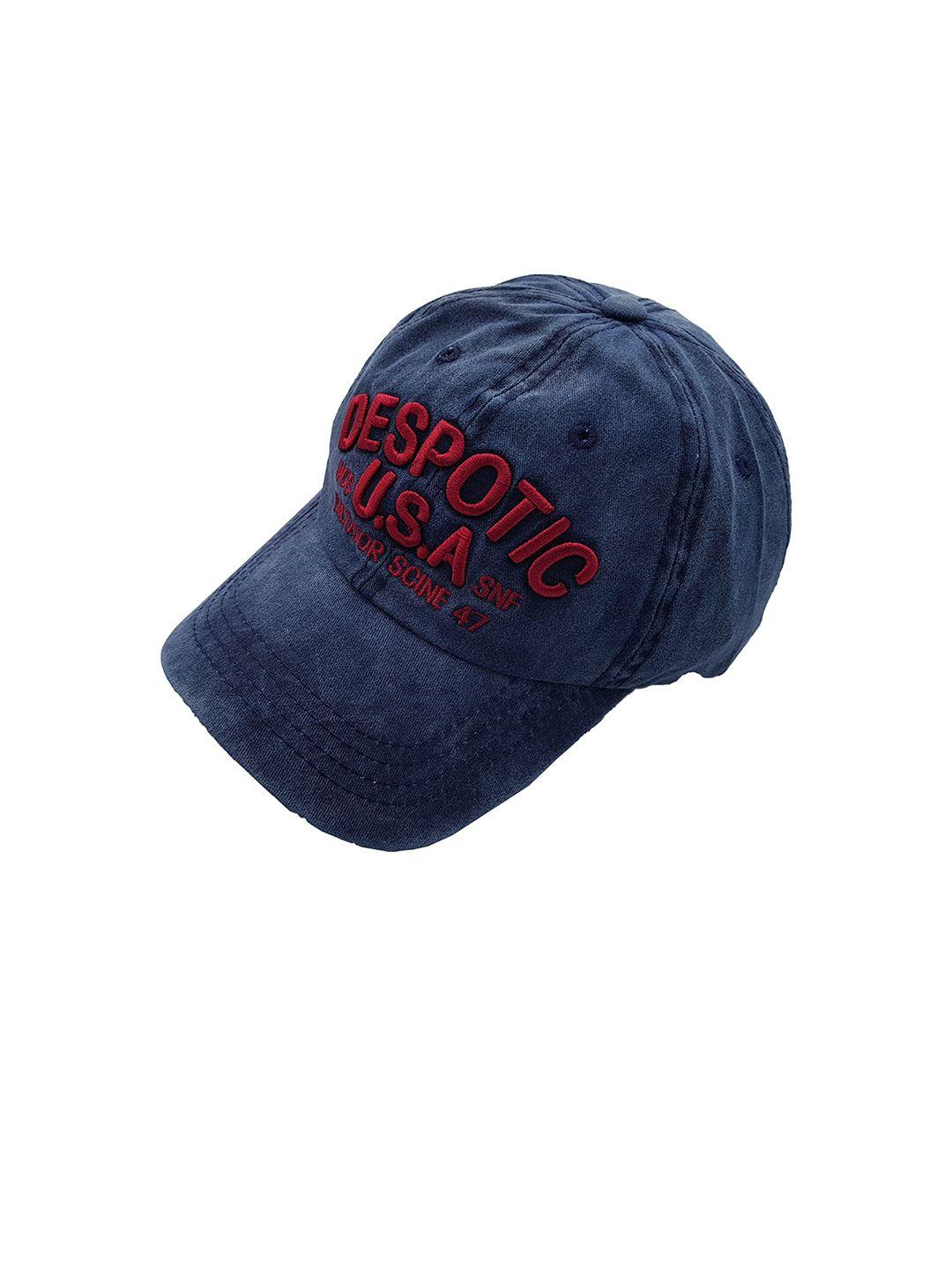jenna men blue & maroon embroidered baseball cap
