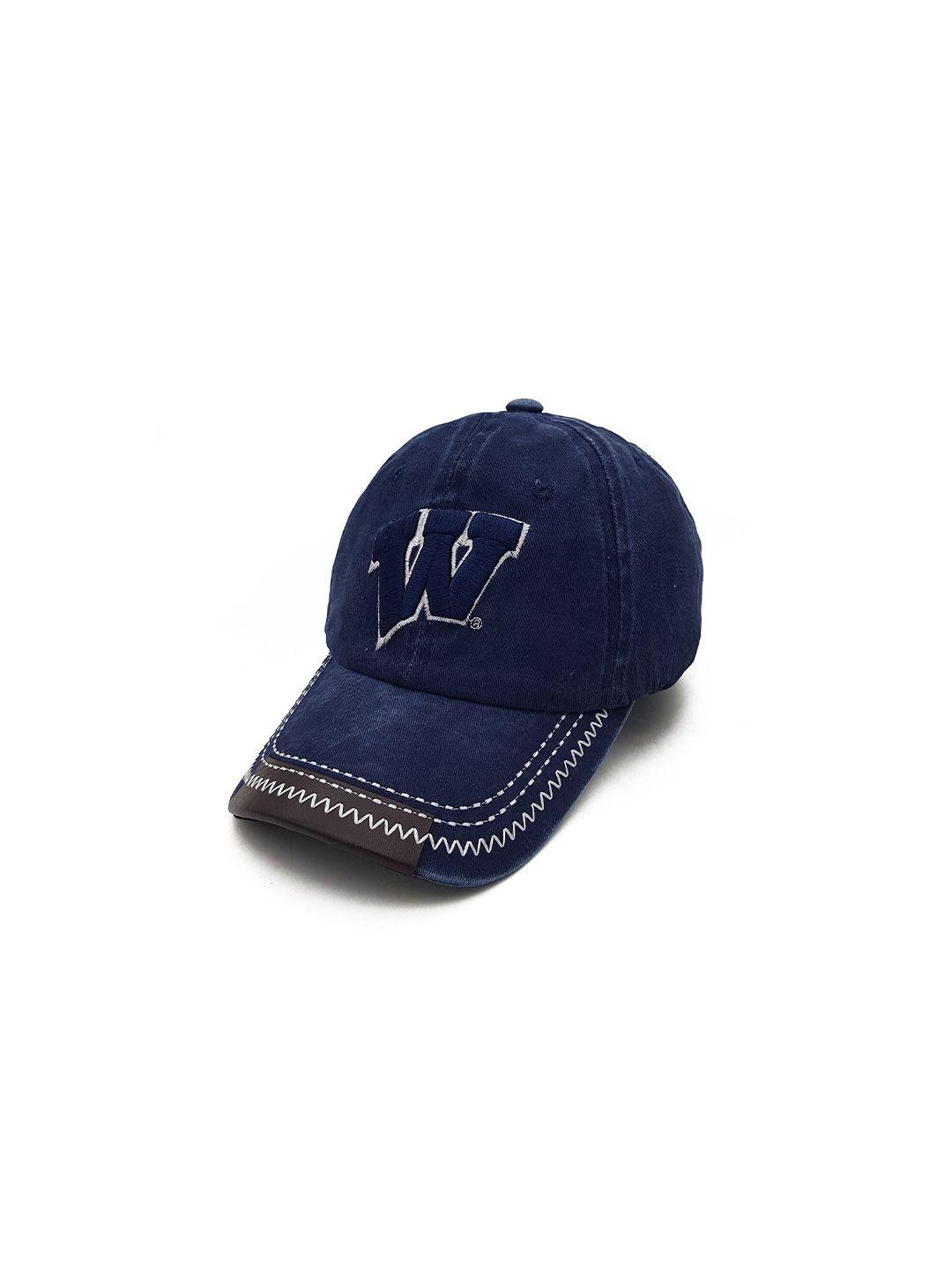 jenna men blue & white embroidered baseball cap