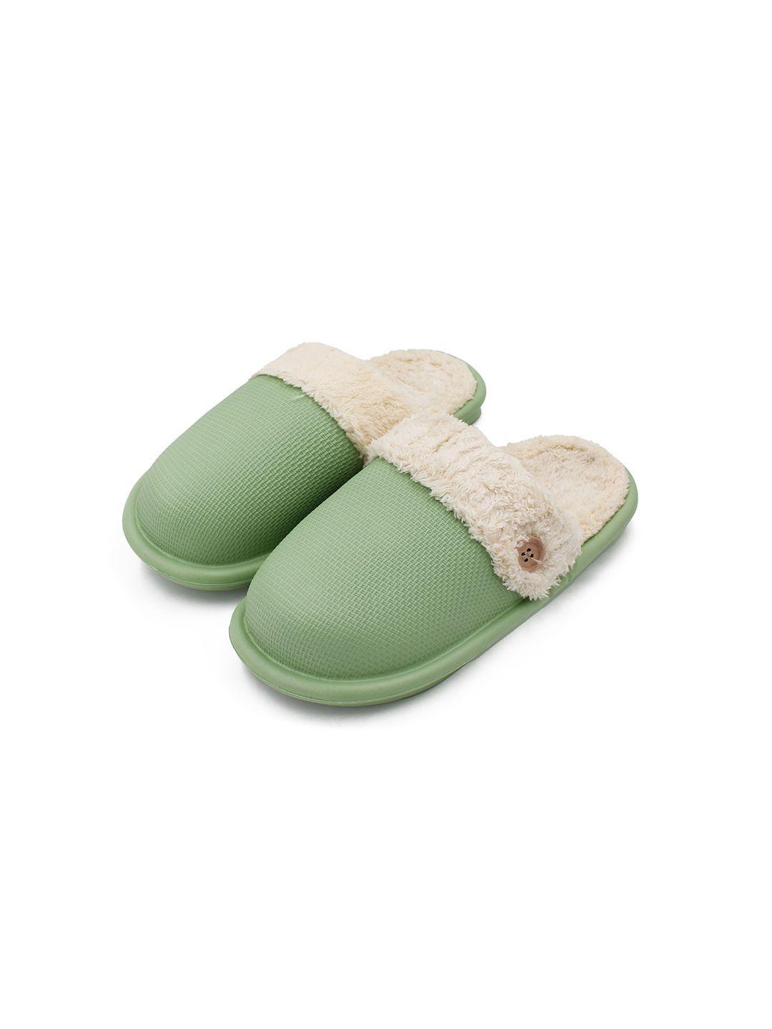 jenna men green & beige room slippers