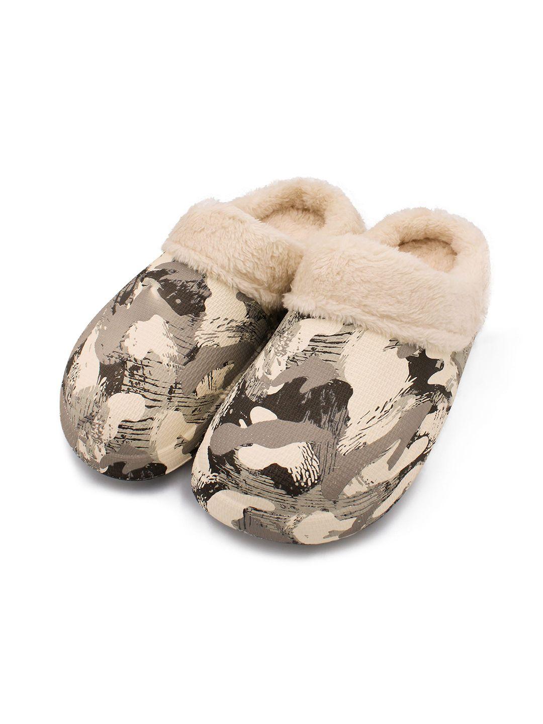 jenna men printed fur room slippers