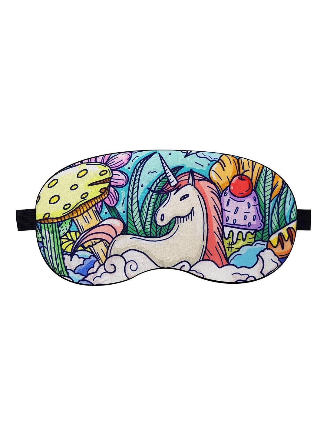 jenna multi-coloured printed natural silk sleeping eye mask