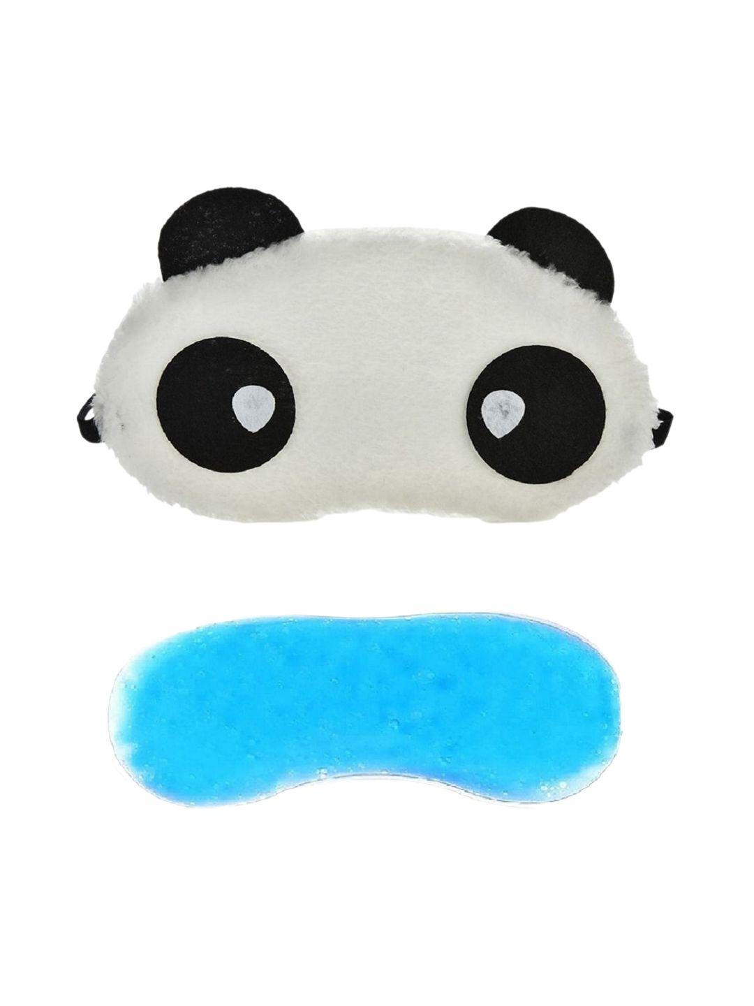 jenna white & black panda sleeping eye mask with gel