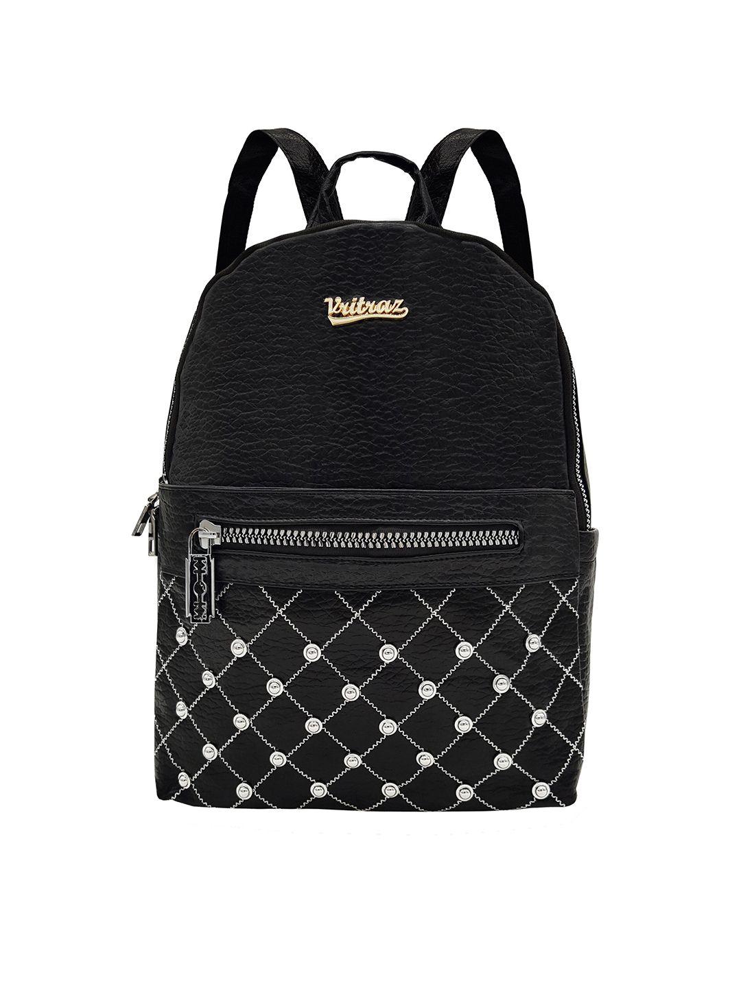 jenna women black & white backpack