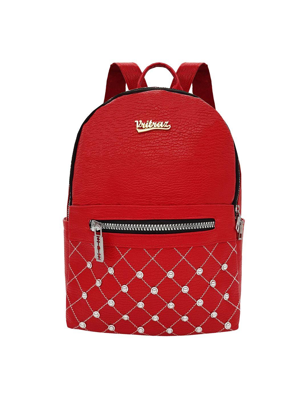 jenna women red & white backpack