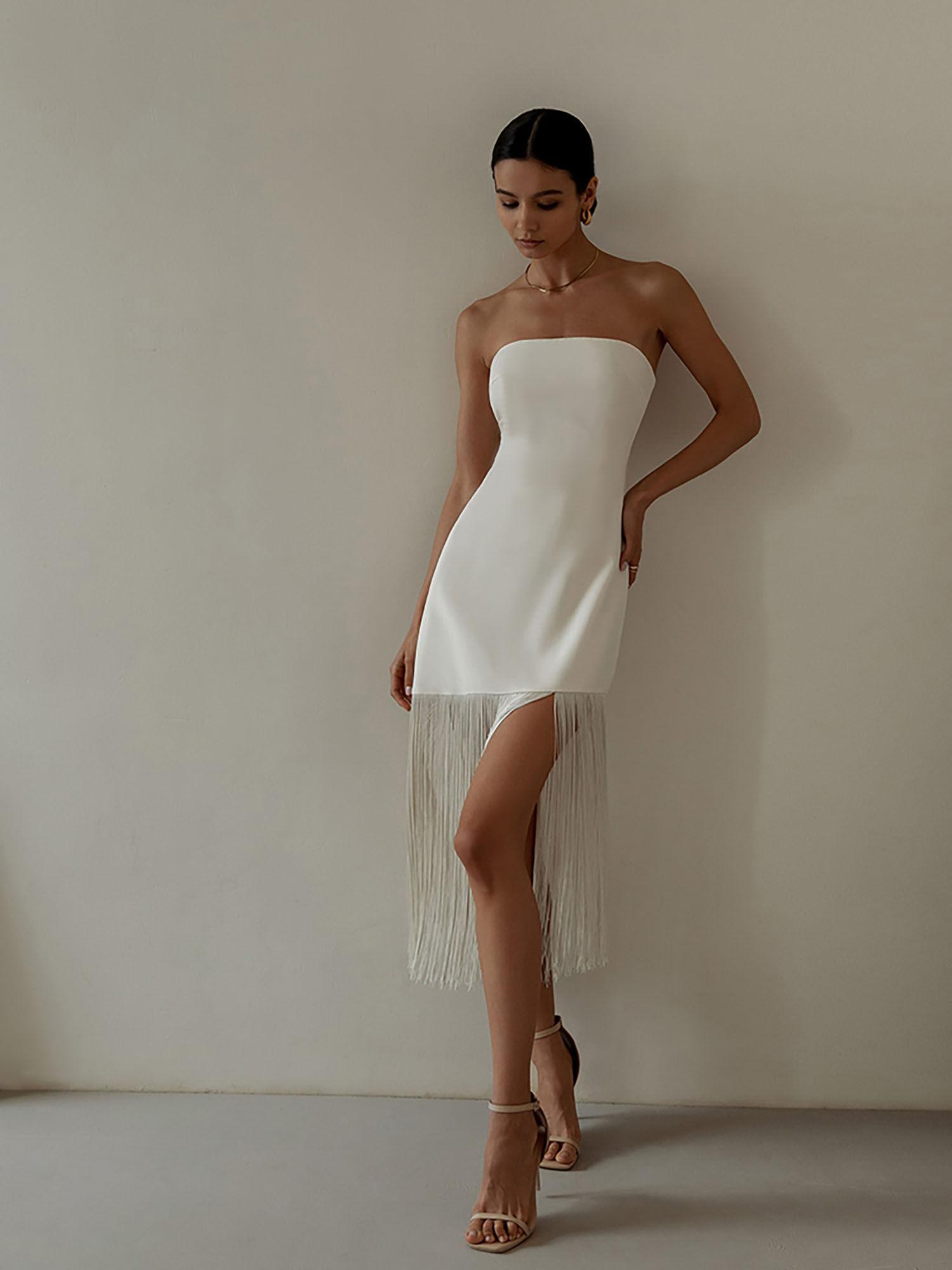 jenner vibes fringe dress