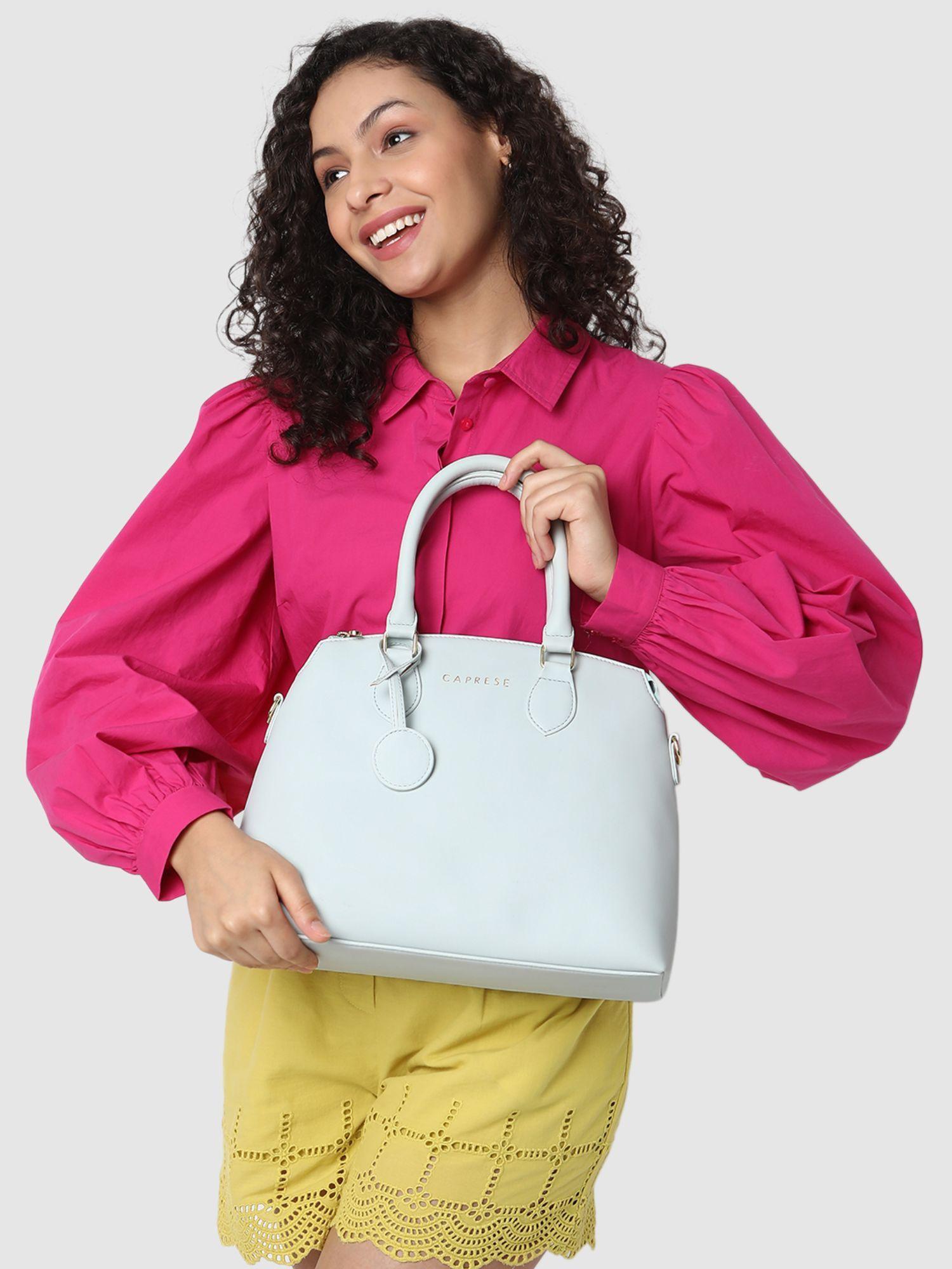 jensen powder blue tote solid small faux leather