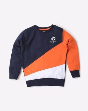 jereld colourblock round-neck sweatshirt
