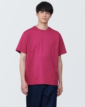 jersey crew-neck short sleeve t-shirt