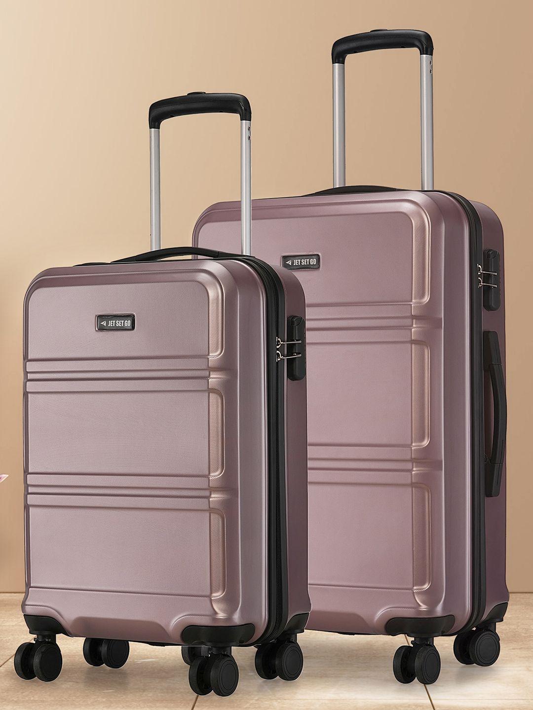jet set go dollar set of 2 hard-sided trolley suitcase